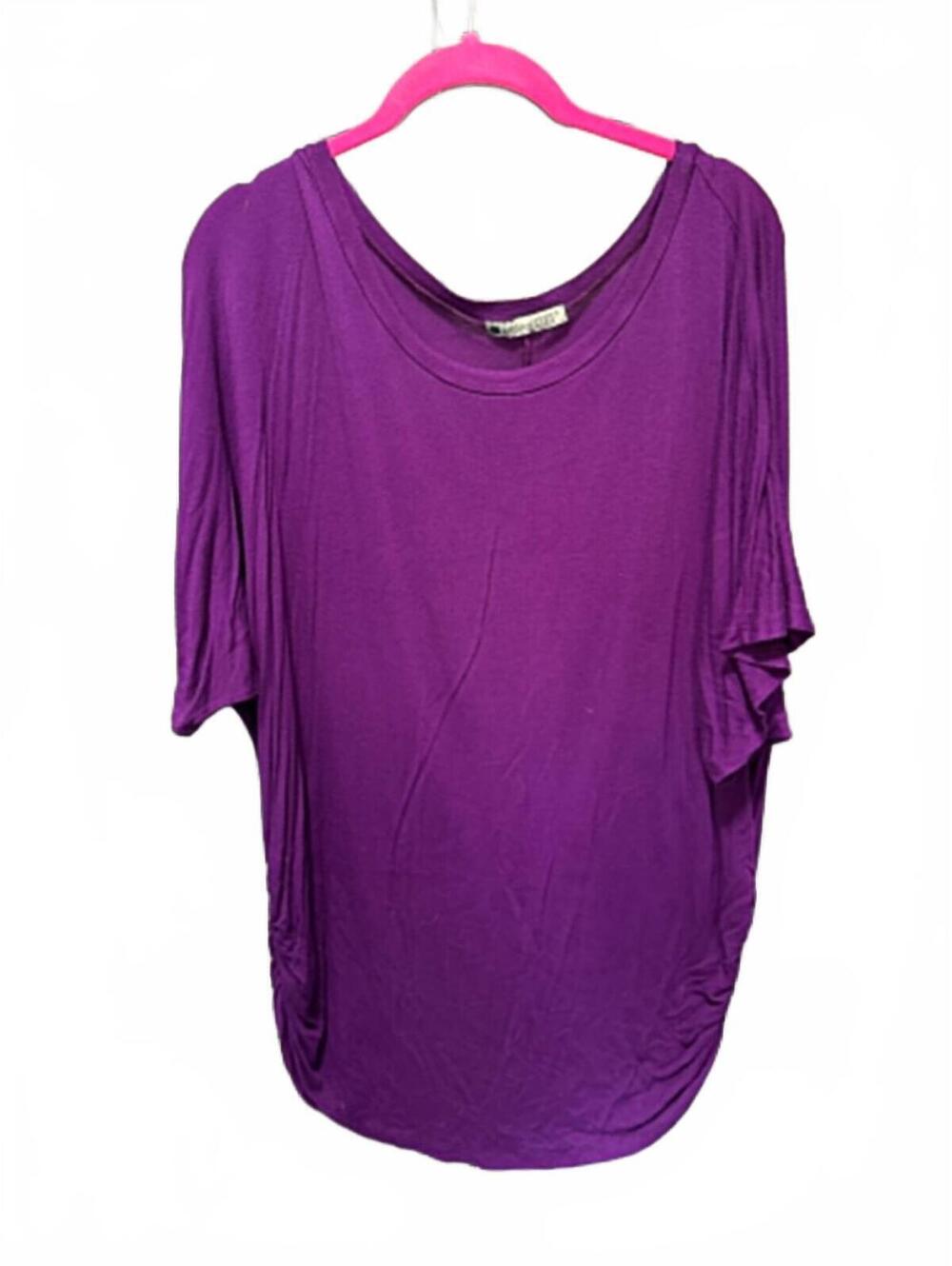 Urban Cleo Purple Loose Fit Short Sleeve Top